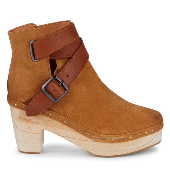 Free People Shoes - NWOT Free People Bungalow Suede Clog Booties Boots